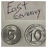 E.Germany 1949 5 & 10 Pfennig
