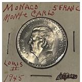 Monaco BU 1945 5 Francs