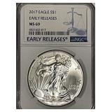 Certified MS69 2017 Silver Eagle