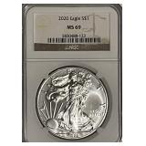 Certified MS69 2020 Silver Eagle