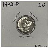 US 1942 Silver Mercury 10c