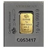 1 Gram GOLD .9999 Bar