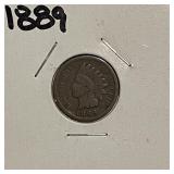 US 1889 Indian Cent