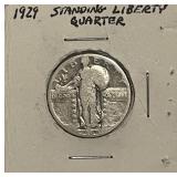 US Silver 1929 S.L. Quarter