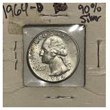 US Silver 1964D Quarter