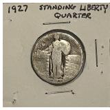 US Silver 1927 S.L. Quarter
