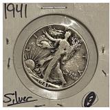 US Silver 1941D W.L. 50c