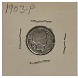 US 1903 Silver Barber Dime