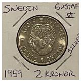 Silver Sweden 1959 2 Kronor