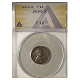 Cert. F12 1914D Lincoln Cent