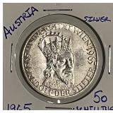 Silver Austria 1965 50 Schilling