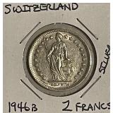 Silver Switz. 1946 2 Francs