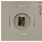 1 Gram Pure Gold Bar .9999
