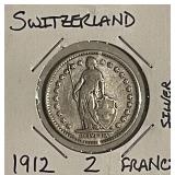 Silver Switz. 1912 2 Francs