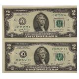 (2) UNC 2017A $2 FRNs