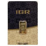 0.5 Gram Pure Gold Bar .9999