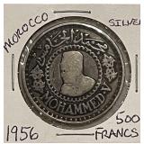 Silver Morocco 1956 500 Francs