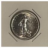 Silver 1965 France 5 Francs