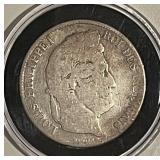 Silver 1837 France 5 Francs