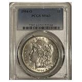 Cert. MS63 1904O Silver Morgan Dollar