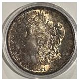 Mint State 1881S Silver Morgan $1