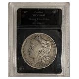 Cert. VG 1887O Morgan Silver Dollar