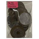 (30) Pre-1945 France Coins