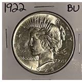 1922 BU Silver PEACE Dollar