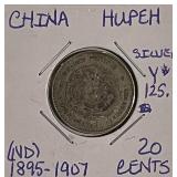 Silver China Hu-Peh 1885-1907 20 Cents