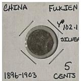 Silver China Fukien 1896-1903 5 Cents