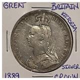Silver 1889 Gr.Brit. Crown
