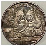 2 Troy Oz. Silver Art Bar 1987