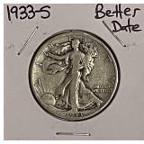 1933S Silver W.L. Half Dollar