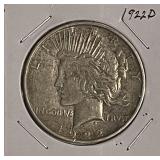 1922D Silver PEACE Dollar