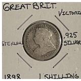 Silver 1898 Gr.Brit. Shilling