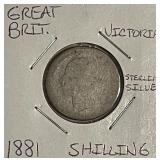 Silver 1881 Gr.Brit. Shilling