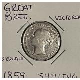 Silver 1859 Gr.Brit. Shilling