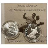 (2) Silver J. Robinson PROOF & UNC $1s