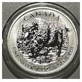 Troy Oz. Silver Art Bar 2013 Canada $5