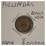 Philippines 1904 1/2 Centavo
