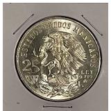 Silver UNC 1968 Mex. 25 Pesos