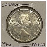 Silver 1962 Canada Dollar