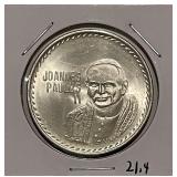 21.4 Grams 92.5% Silver Pope JP II UNC