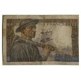 1942 France 10 Francs Banknote
