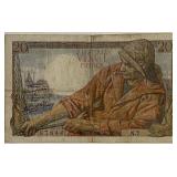 1942 France 20 Francs Banknote