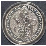 2 Troy Oz. Silver 2016 Gr.Brit 5P