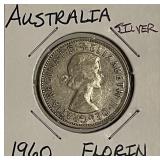 Silver 1960 Australia Florin