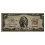 1953A RED SEAL $2 US Note