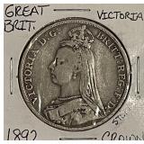 Silver 1892 Gr.Brit. Crown