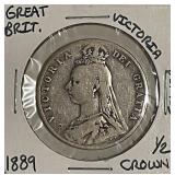 Silver 1889 Gr.Brit. Half Crown